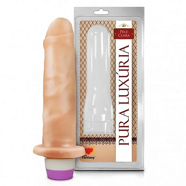 PRÓTESE SEM ESCROTO E COM VENTOSA E VIBRADOR 17,4X4,1 CM