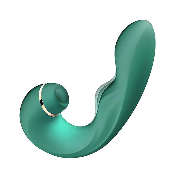 VIBRADOR COM ESTIMULDOR PONTO G E SUGADOE DE CLITÓRIS