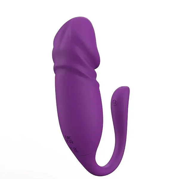 Vibrador de Casal Vai e Vem em Formato de Glande por Aplicativo