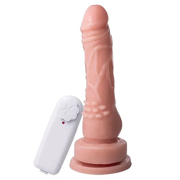 Mon Plaisir Prótese Realística com Ventosa e Vibrador Externo 16,5 X 3,5