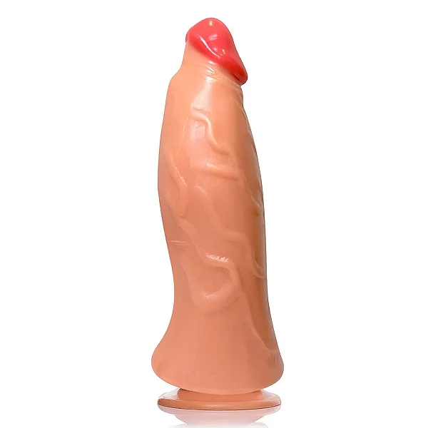 Zeus Prótese Flexível Gigante com Ventosa e Escroto 31 x 10 cm Adão e Eva