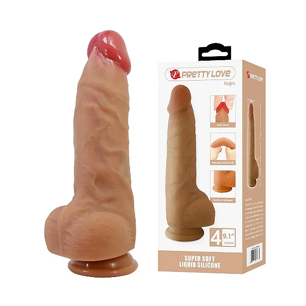 Pênis Realístico com Ventosa 24,2x5,5cm