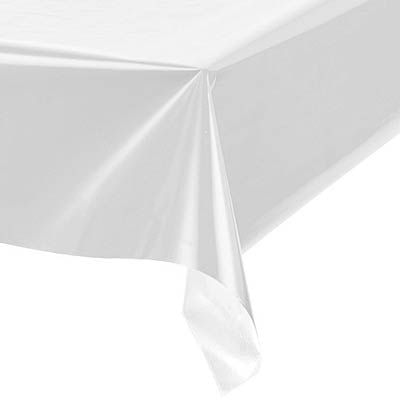 Toalha Plástica Perolada 78x78cm Liso Branco - 10 Un