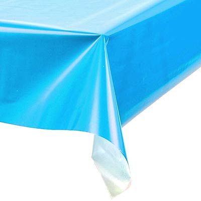 Toalha Plástica Perolada 78x78cm Liso Azul Claro - 10 Un