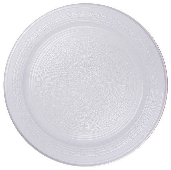 Prato Descartável Refeição (20cm) Linha Branca - 10 Un