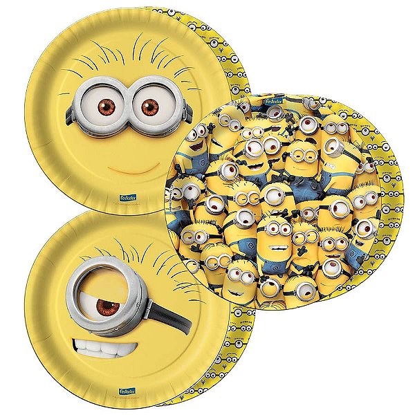 Prato Descartável Minions - 08 Un