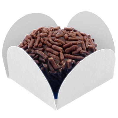 Forminha Para Doces Quadrada nº7 Liso Branco - 50 Un