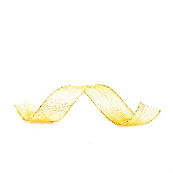 Fita Lisa com Glitter Ouro 3,8 cm x 9,14 mts (Fitas Natalinas) - 3 Un