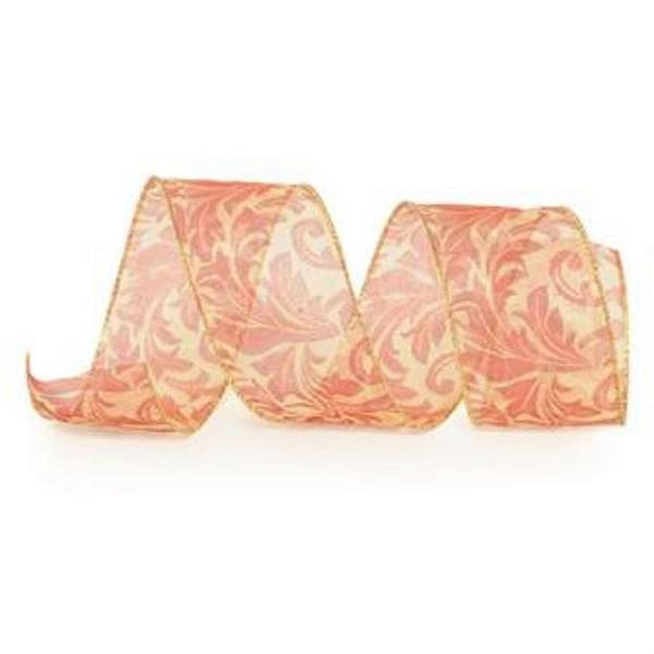 Fita com Folhas Ouro 6,3 cm x 9,14 mts (Fitas Natalinas) - 3 Un
