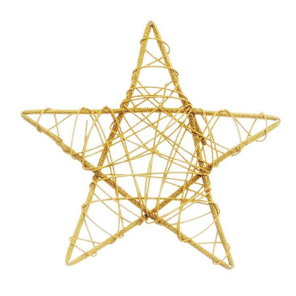 Estrela Rattan Ouro 25cm - 1 Un