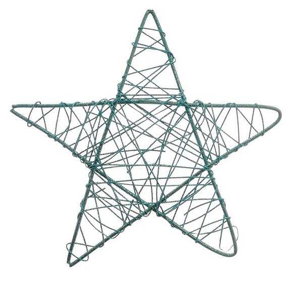 Estrela Rattan Azul 35 cm (Rattan) - 12 Un