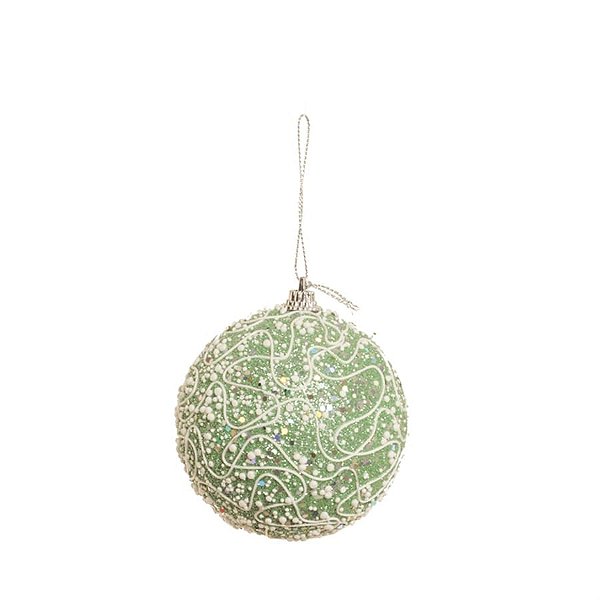 Bola com Rabiscos Verde Claro 8 cm (Bolas) - 6 Peças