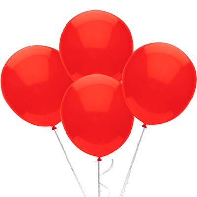 Balão Látex Tradicional Redondo 9" Liso Vermelho - 50 Un