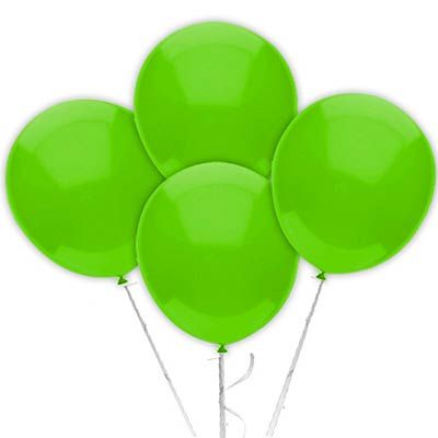 Balão Látex Tradicional Redondo 9" Liso Verde Claro - 50 Un