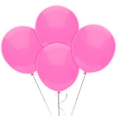 Balão Látex Tradicional Redondo 9" Liso Rosa Claro - 50 Un