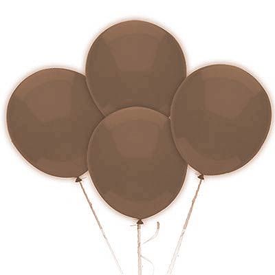 Balão Látex Tradicional Redondo 9" Liso Marrom - 50 Un