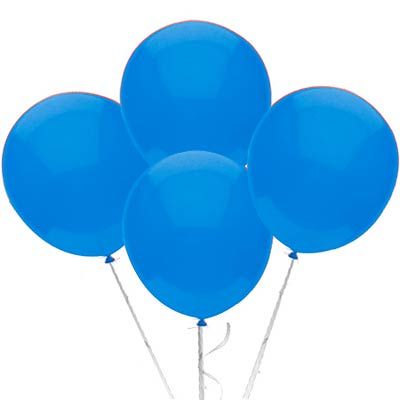 Balão Látex Tradicional Redondo 9" Liso Azul Claro - 50 Un