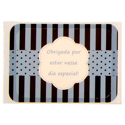 Adesivos Duster 4x 5.5cm Azul e Marrom - 20 Un