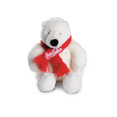 Coca-Cola - Urso Branco com Cachecol (16x17cm)