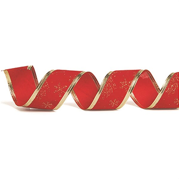 Fita de Natal Vermelho 3,8cm (Fita para Presente) - 3 Unidades
