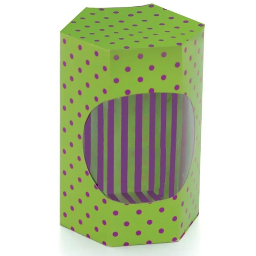 Caixa Sextavada Candy Color Roxo/Verde - 1 Un