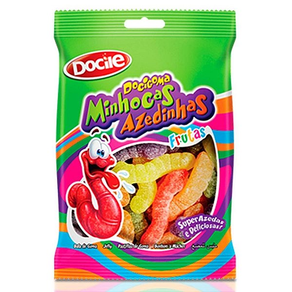 Pacote Docigoma Minhocas Azedinhas - 500g