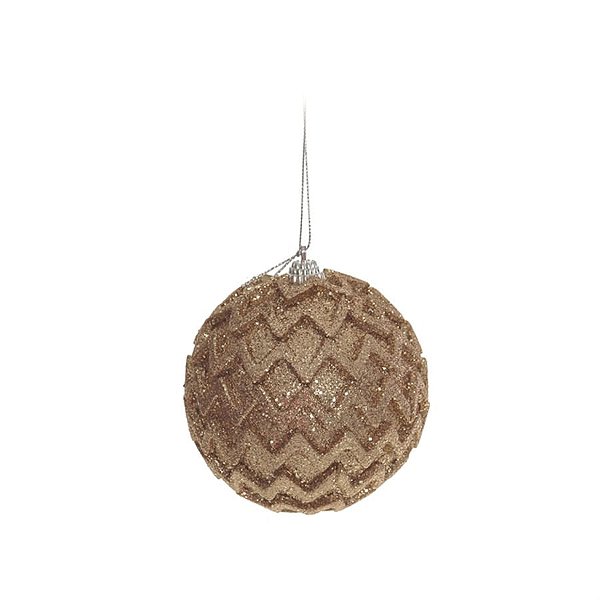 Bola com Zigue Zague Nude 10 cm (Bolas) - 6 Peças
