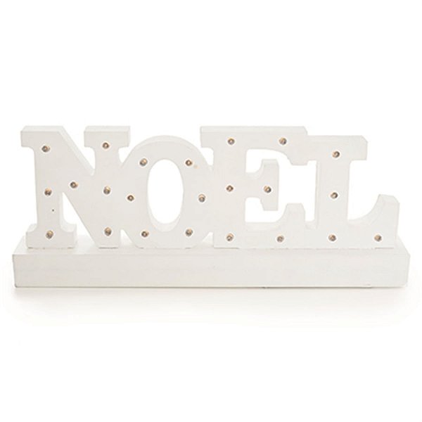 Hollywood - Noel Na Base Branco com 23 Leds P (10x30cm)