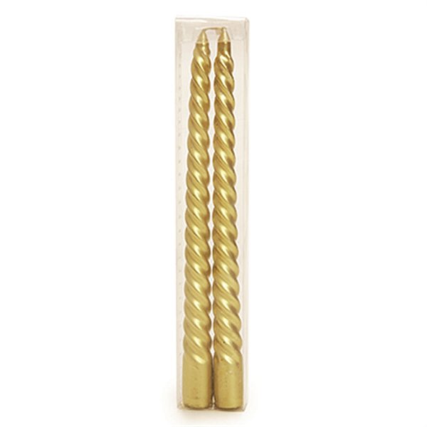 Velas em Kit - Espirais Ouro (20cm) 02 Un
