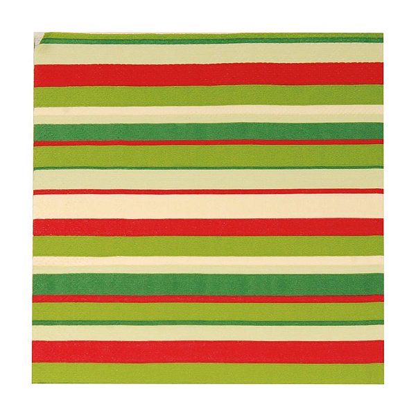 Guardanapo de Natal Verde Bandeira e Vermelho 32,5X32,5cm (Guardanapo de Natal s) com 20 Folhas