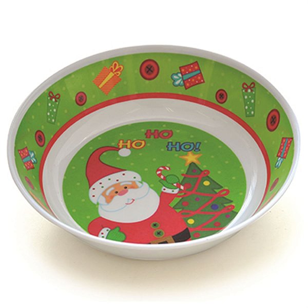 Melamina - Bowl Noel Vermelho/Branco/Verde (4x20cm) - 1 Un
