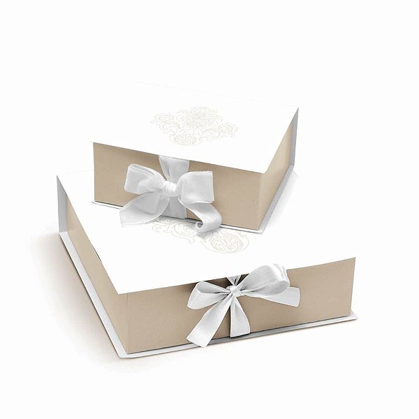 Casamento Clássico - Caixa Rígida Convite para Padrinhos G
