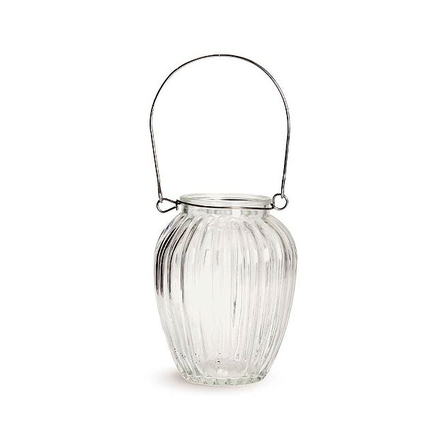 Casamento Rústico - Vaso Oval Médio Aéreo Transparente