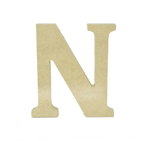 Letra em MDF Cru 12cm - N