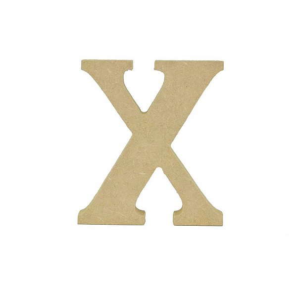 Letra em MDF Cru 12cm - X