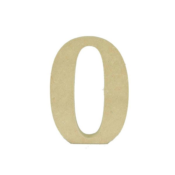 Número em MDF Cru 12cm - 0
