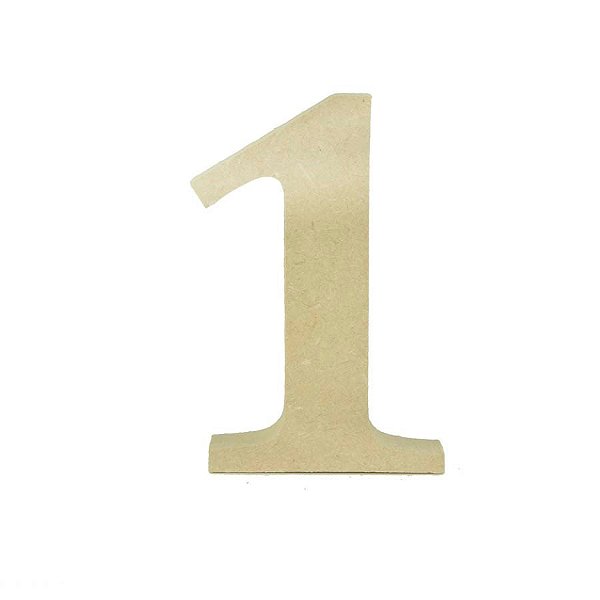 Número em MDF Cru 12cm - 1