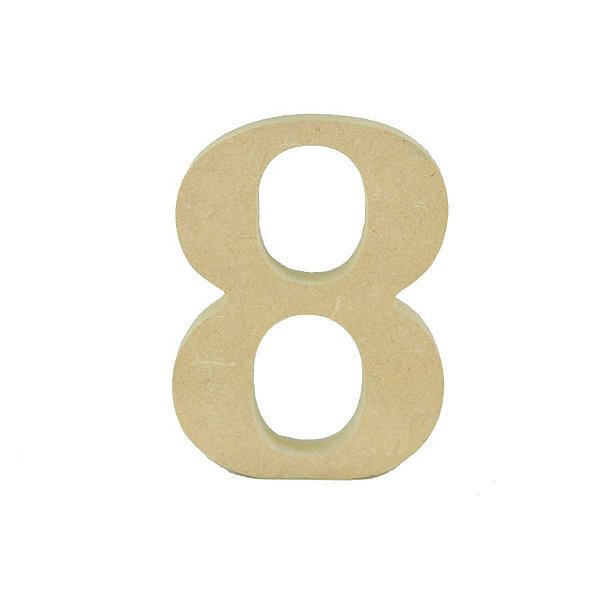 Número em MDF Cru 12cm - 8