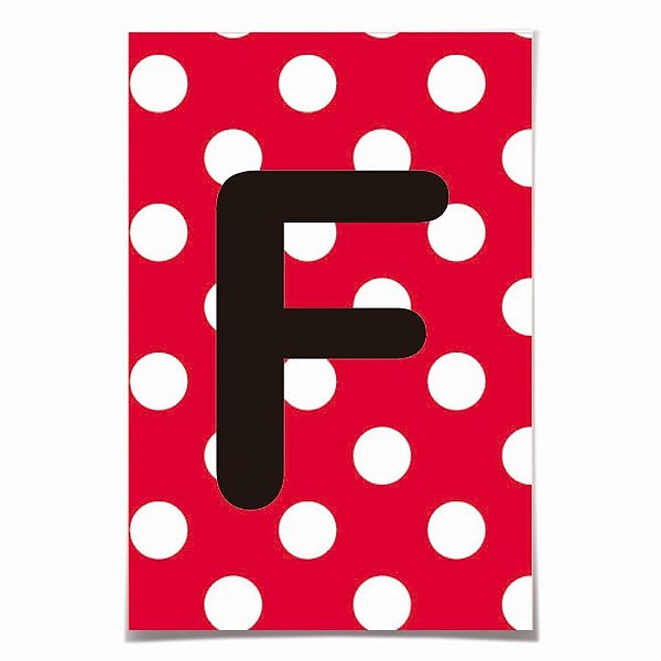 Letra para Personalizar Faixa - Vermelho F