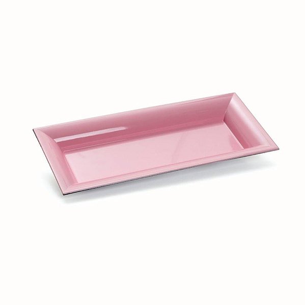 Bandeja Decorativa Retângularrosa 28x12,3x2,5