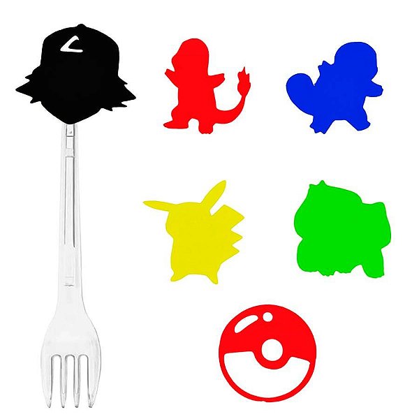 Garfo para Sobremesa com Aplique Pokémon - 06 Un