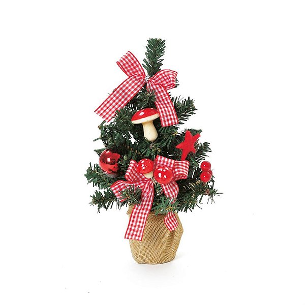 Mini Árvore de Natal Cogumelos Verde