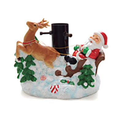 Base para Árvore Natal - Papai Noel No Trenó com Rena Color