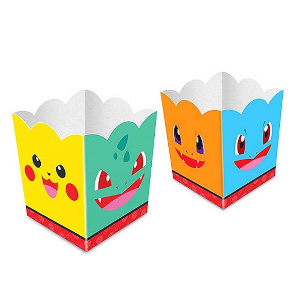Festa Pokémon - Cachepô Pocket Monsters - 08 unidades