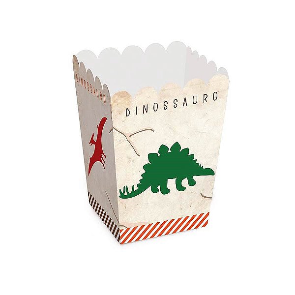 Festa Dinossauros - Caixa para Pipoca PP 10 Un