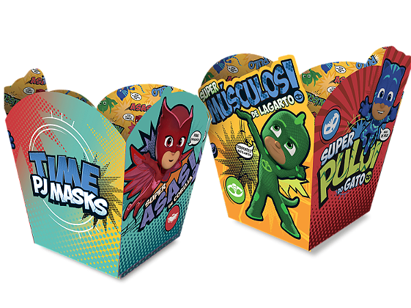 Festa PJ Masks - Cachepô Médio PJ Masks - 4 Un