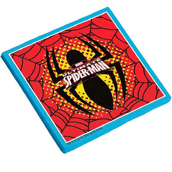 Festa Homem Aranha - Guardanapo Estampado Ultimate Spider Man Marvel - 16 Un