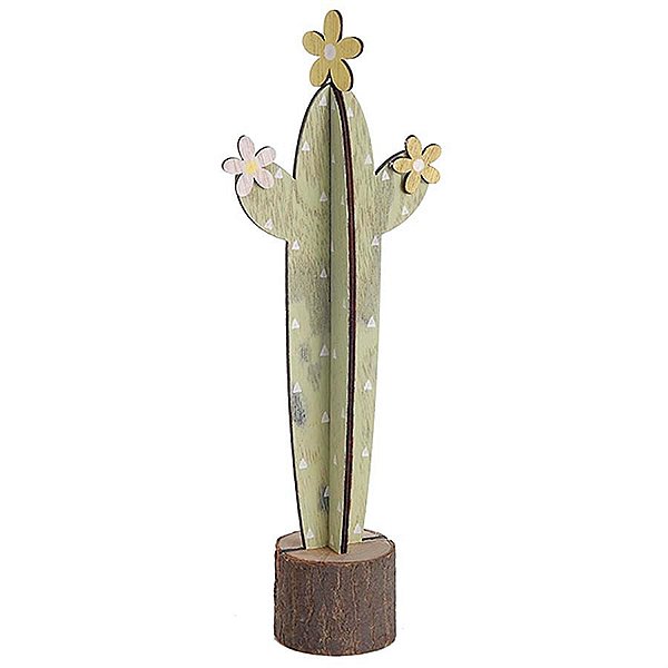 Cactos Decorativo em MDF - Modelo Arredondado