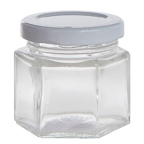 Potinho de Vidro Sextavado - 40 ml