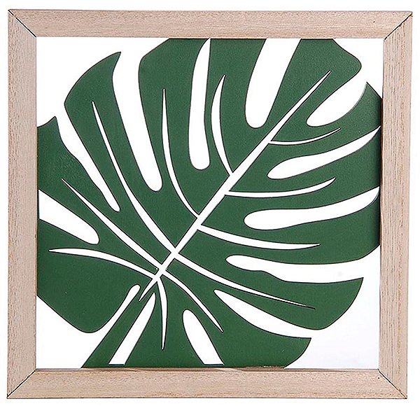 Quadro Folha Verde para Decoração